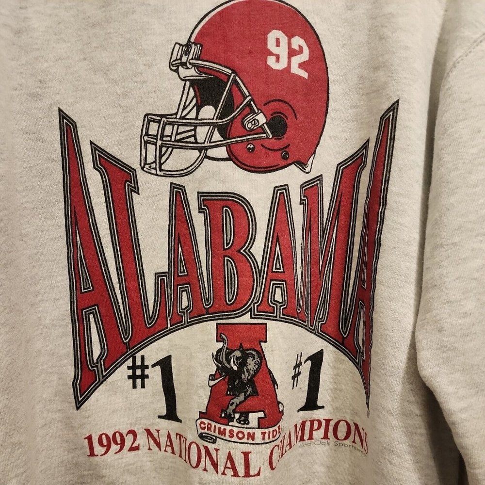 Vintage USA 1992  Alabama Sweatshirt Size L NAIONAL CHAMPIONS ZERZEES FRONT BACK